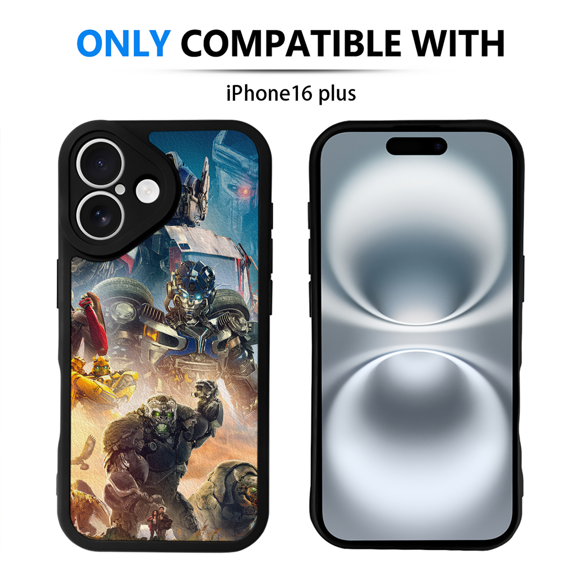 （画像用） Transformers トランスフォーマー 【iPhone 16シリーズ対応】シリコンスマホケース（レザー調） 材質：シリコン